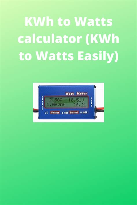 How To Calculate Kilowatts And Watts - Haiper