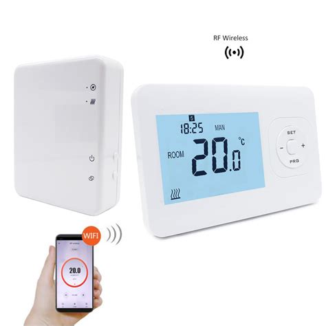 App Controlled Wifi Wireless Thermostat With Receiver For Heating And Cooling