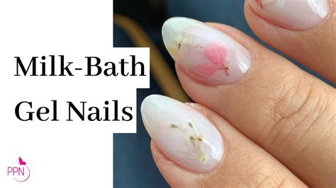 How-to Milk Bath Nails Using Soft Gel - YouTube