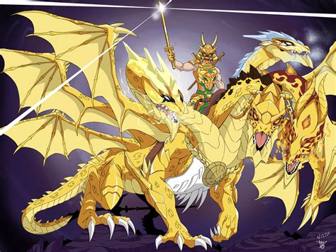 Golden Ultra-Oni Dragon art by Henilo31 Comm by me by ajudin2 on DeviantArt