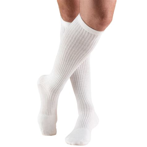 Men's Athletic Knee High Compression Socks, 15-20 mmHg, White, 1933 – Meridian Medical Supply