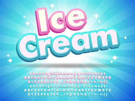 Ice Cream Font Text For Logo Design 555731 Vector Art at Vecteezy