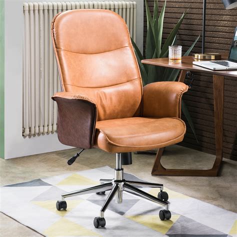 Ovios Ergonomic Office Chair,Modern Computer Desk Chair,high Back Leathe Desk Chair with Lumbar ...