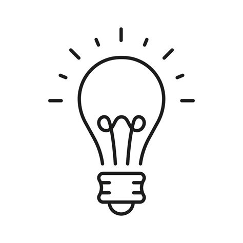 Lightbulb Idea Concept Line Icon. Light Bulb Bright, Creative Solution ...