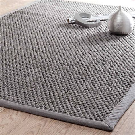 sisal woven rug in grey 140 x 200cm | Maisons du Monde | Tapis tressé ...