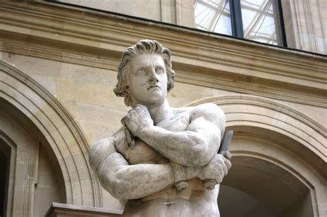 Free Images : monument, statue, louvre, art, stone carving, spartacus, ancient history ...