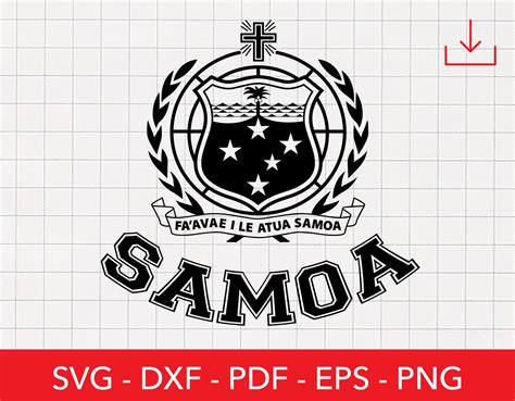 Samoa Svg Samoa Flag Svg Seal of Samoa Svg Crest Badge - Etsy Ireland