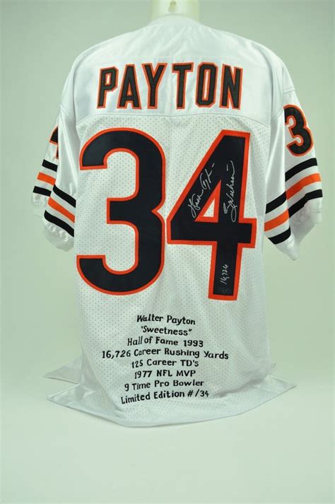 Lot Detail - Walter Payton Autographed Stat Jersey