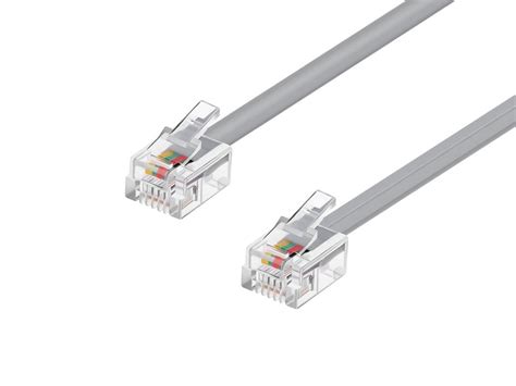 Monoprice Phone Cable, RJ11 (6P4C), Straight for Data - 50ft ...