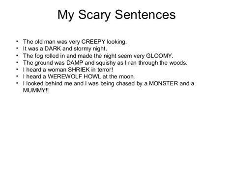 My scary story