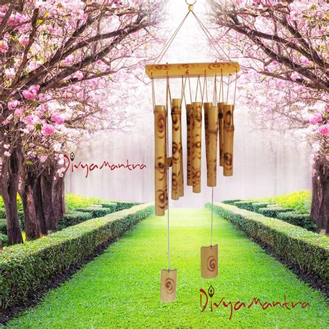 Feng Shui Bamboo Wind Chime with 10 Pipe Soothing Natural Unique Good