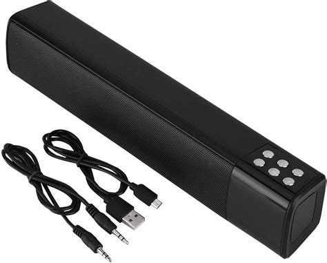 Amazon.com: TV Sound Bar, 70dB Wireless Portable Stereo FM LED USB ...