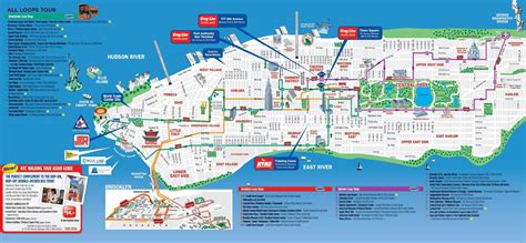 NYC walking tourist map - NYC walking map printable (New York - USA)