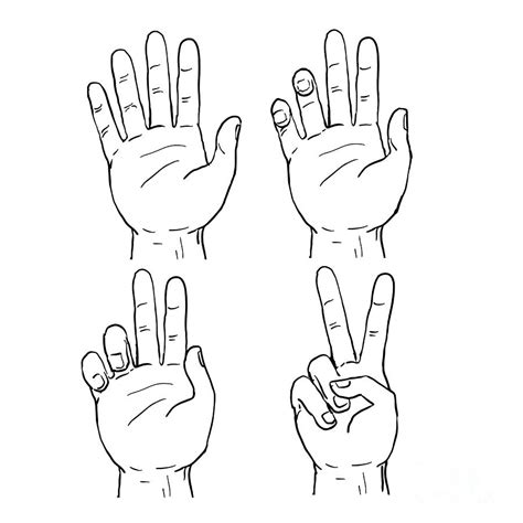 Peace Sign Hand Drawing