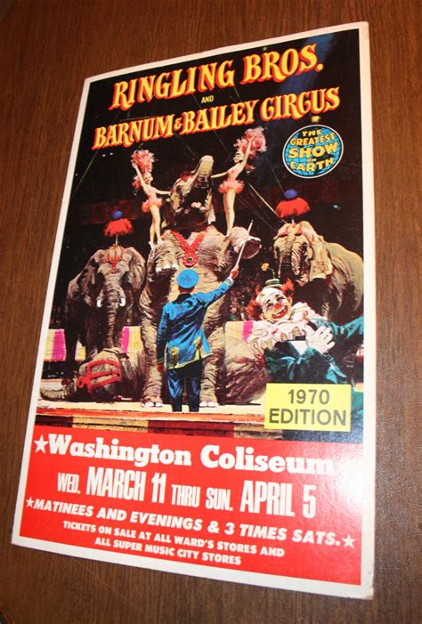 RARE Vintage Circus Poster Ringling Brothers and Barnum & - Etsy