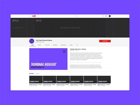 Free Youtube Channel Mockup (PSD)