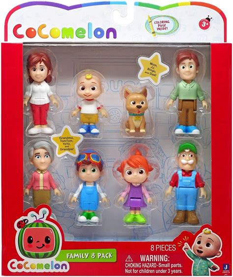 Cocomelon Figurines, Family Pack, Eight (8) Family Figures, Toys for Toddlers, Figures - Amazon ...