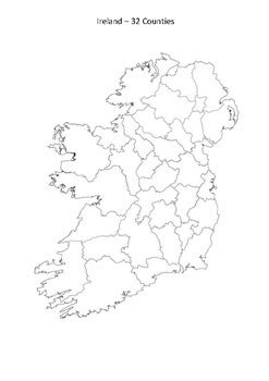 Ireland Map 32 Counties by MrFitz | TPT