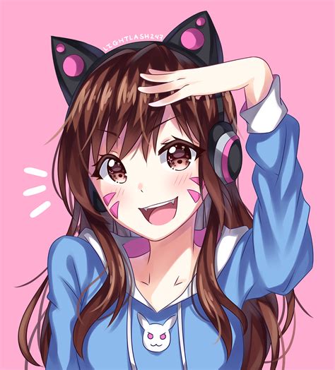 d.va (overwatch) drawn by helen_phan | Danbooru