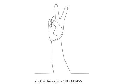 Vector Continuous One Line Drawing Hand Stock Vector (Royalty Free) 2312145455 | Shutterstock