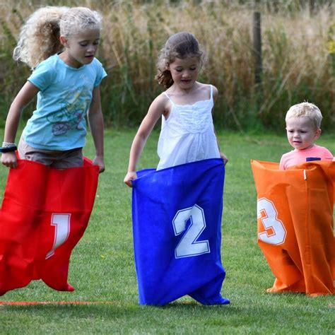 Party Sports Day Set - Sack Race, 3 Legged Race, Egg and Spoon Race ...