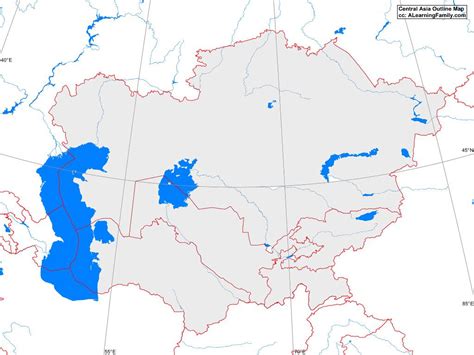 Central Asia: Outline Map - A Learning Family