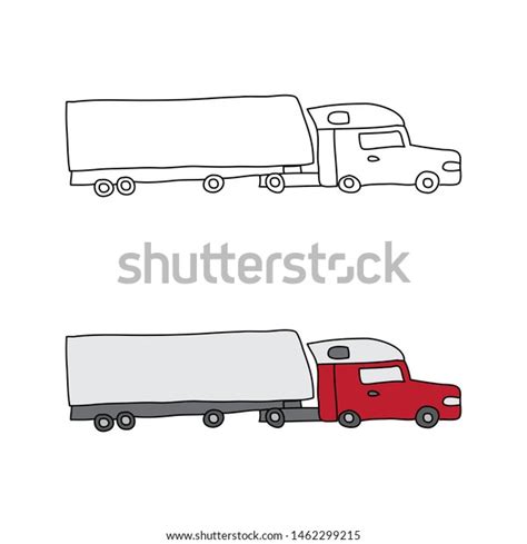 Cartoon Drawing Truck Stock Vector (Royalty Free) 1462299215 | Shutterstock