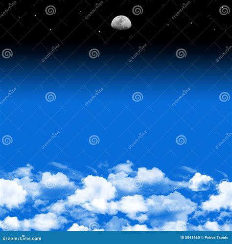 Moon and clouds background stock photo. Image of shine - 3041660