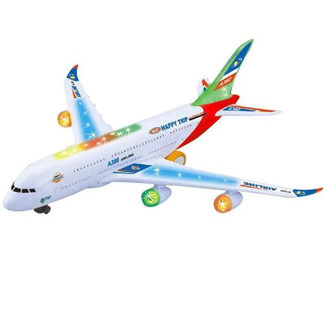 LeadingStar Kids Electric Airplane Toy Aircraft Jet Toy with Flashing Lights & Realistic Engine ...