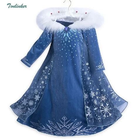 Girls Snow Queen Elsa Dress up Costumes With Cape Christmas Children ...