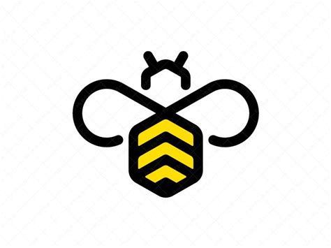 Abstract Bee Logo | Logo bee, Bee, Save the bees