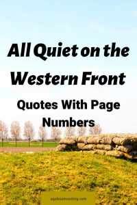 50 All Quiet on the Western Front Quotes With Page Numbers | Ageless ...