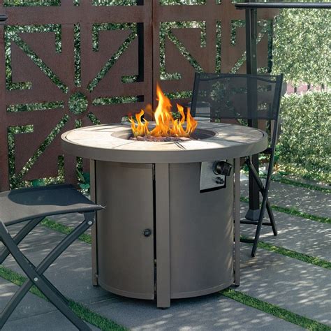 50000 BTUs Round Outdoor Propane Gas Patio Heater with Cover | Gas ...