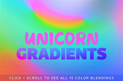 Unicorn Gradient Backgrounds By PulpixelDesign | TheHungryJPEG