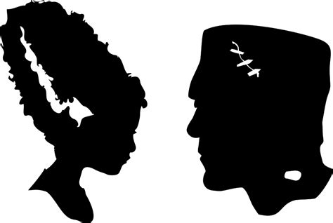 Frankenstein Silhouette.svg | Frankenstein silhouette, Halloween silhouettes, Bride of frankenstein