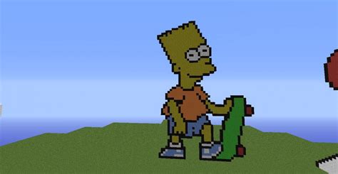 Bart Simpson pixel art Minecraft Project