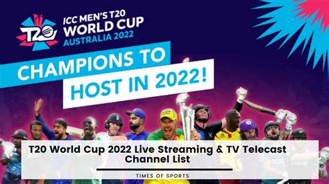 T20 World Cup 2022 Live Streaming & TV Telecast Channel List