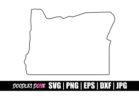 Oregon Outline SVG Cut File Graphic by Doodlesdone · Creative Fabrica