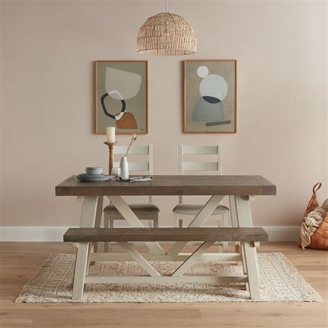 Modern Farmhouse Extendable Dining Table Set (1.6m)