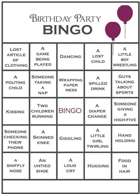 The Moody Fashionista: Kids Party Bingo Printable