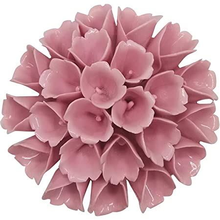 Amazon.com: ALYCASO Peony Ceramic Flower Wall Décor Artificial 3D Flower Wall Art for Living ...