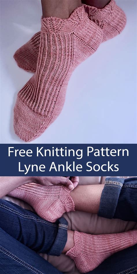 Free ankle socks knitting pattern lyne socks – Artofit