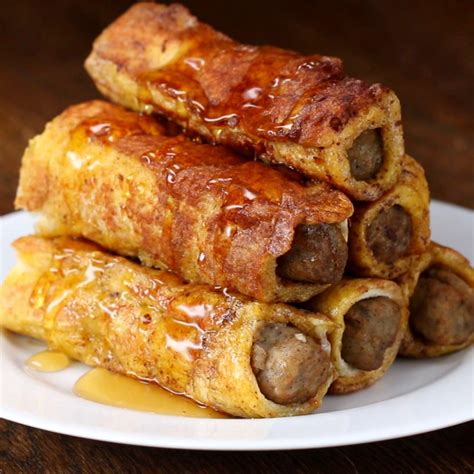 Sausage French Toast Roll-up Recipe by Maklano