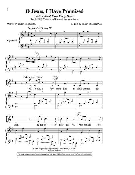 O Jesus I Have Promised (SATB ) by Lloyd Lar | J.W. Pepper Sheet Music