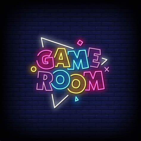Premium Vector | Game room neon signs style text vector | Neon signs, Neon design, Neon