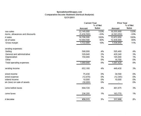 Income Statement Template - Free Excel Download