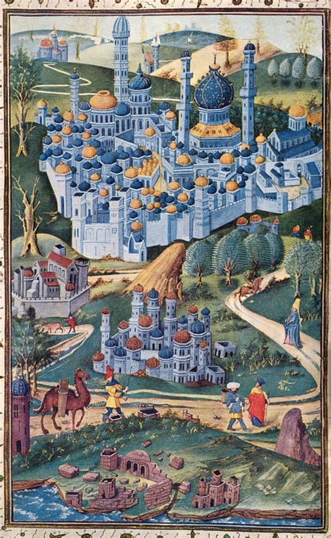 1455 painting of the Holy Land of Jerusalem, Israel image - Free stock photo - Public Domain ...