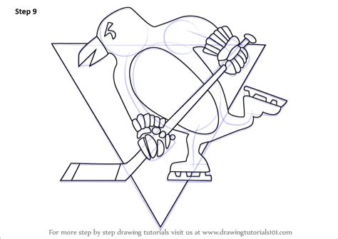 Learn How to Draw Pittsburgh Penguins Logo (NHL) Step by Step : Drawing ...