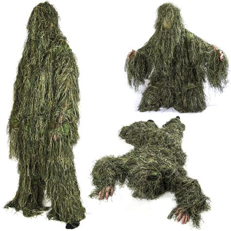 Nitehawk Adults Woodland Camo/Camouflage 3D Hunting Ghillie Burlap Suit | eBay