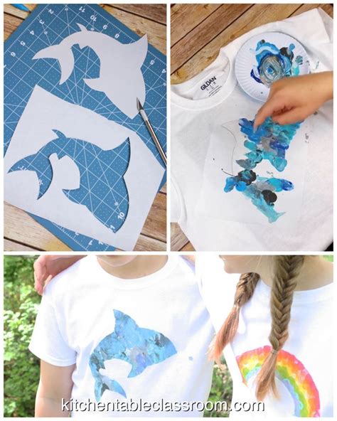 DIY T-Shirt Painting- with Freezer Stencil Paper - The Kitchen Table Classroom | T shirt ...